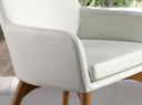 silla polipiel blanco, vista 3