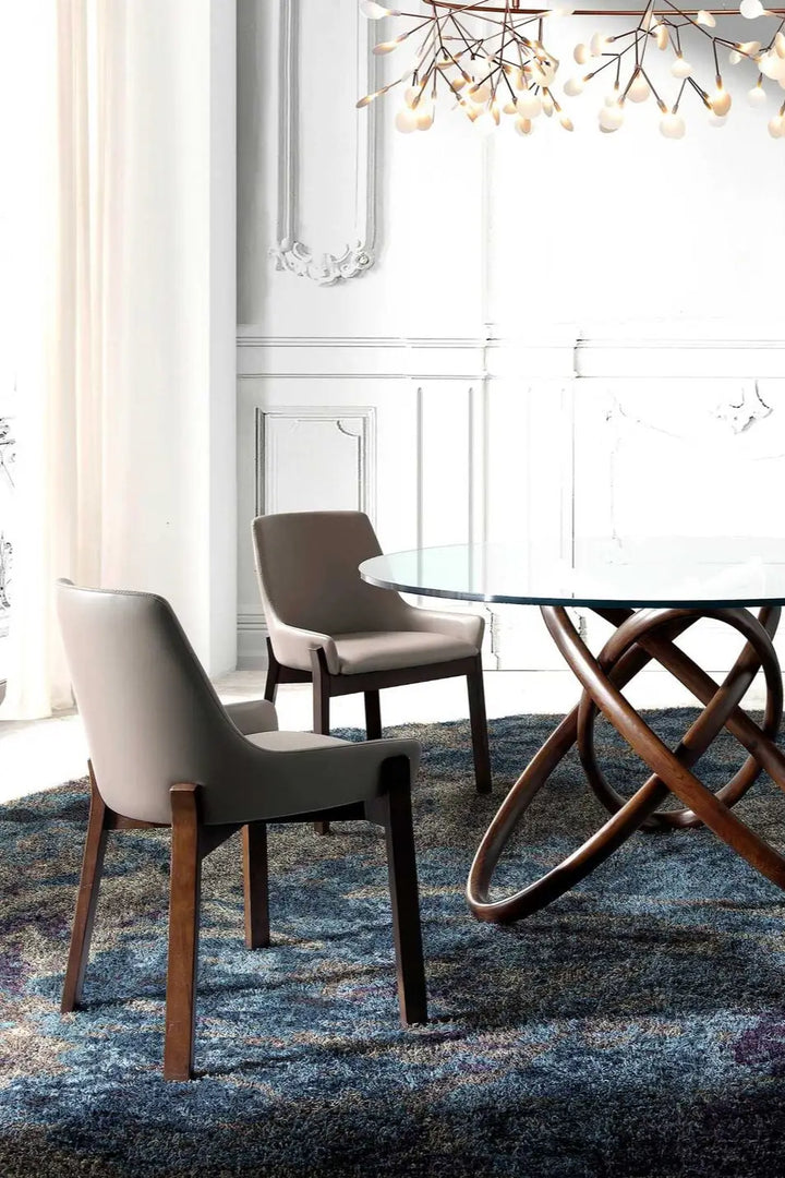 Dark mink leatherette chair