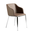 Brown leatherette chair