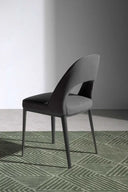 Dark gray fabric chair