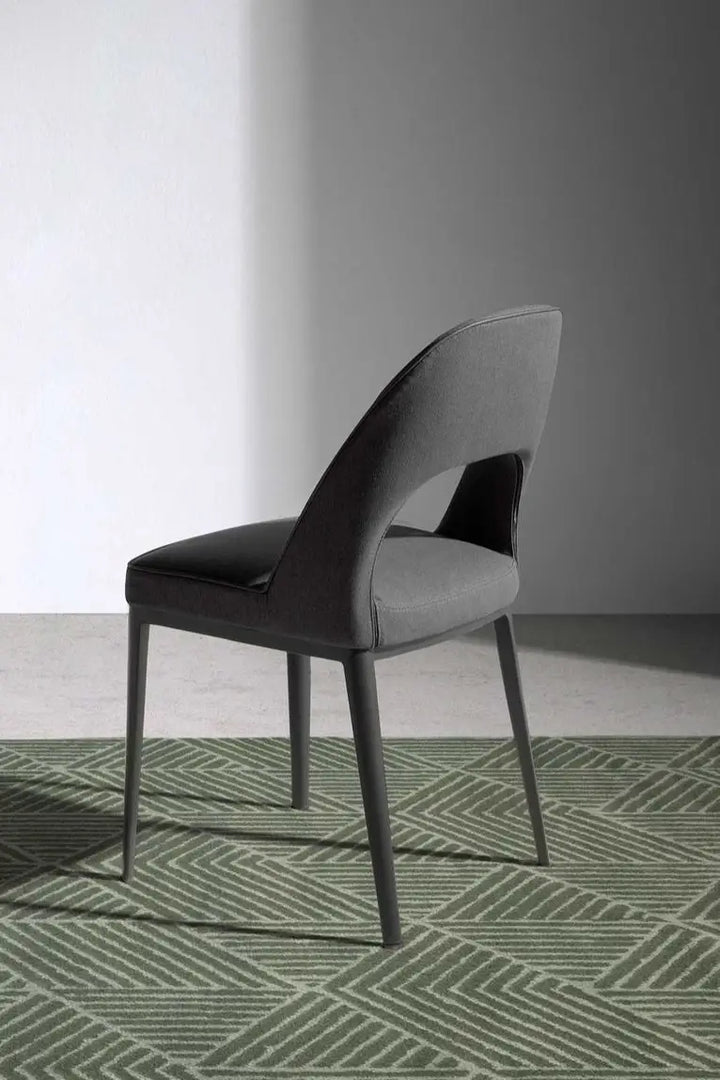 Dark gray fabric chair