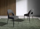 Dark gray fabric chair
