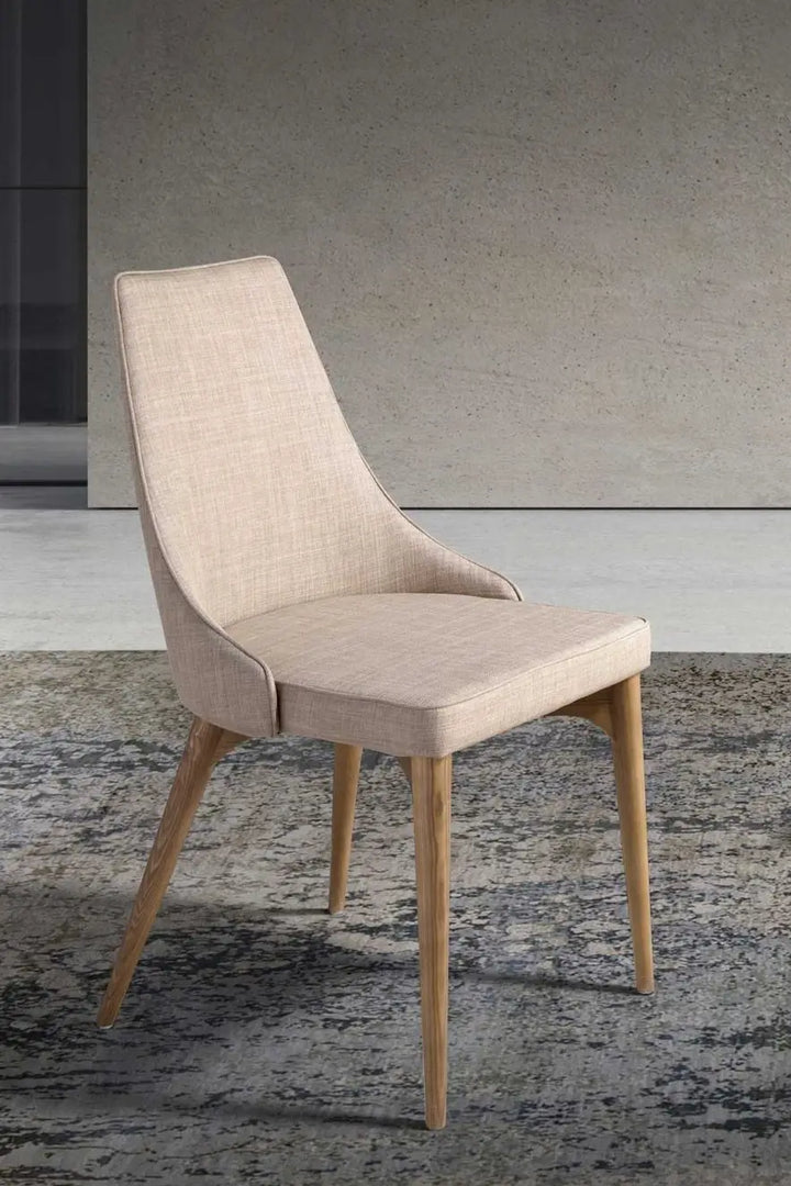 Bruine stoffen stoel