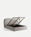 Cama Verna de poliéster gris sobre fondo gris de estudio (3)