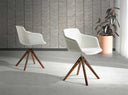 Silla giratoria tela beige - Sillas - El Workshop - beige