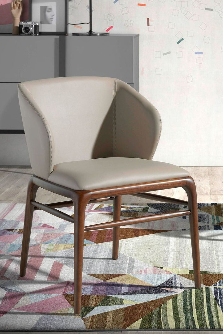 Dark mink leatherette chair