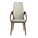 silla polipiel crema, vista 3
