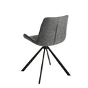 Dark grey fabric swivel chair
