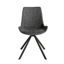 Dark grey fabric swivel chair