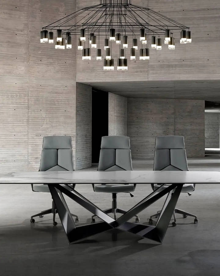 Silla oficina giratoria tela gris claro y pvc negro - Silla - El Workshop - gris - claro