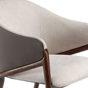 silla tela beige y polipiel visón oscuro, vista 2