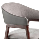silla tela gris y polipiel visón oscuro, vista 3