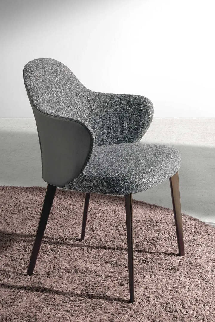 Silla tela y polipiel gris oscuro - Silla - El Workshop - 