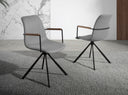 Silla giratoria tela gris oscuro