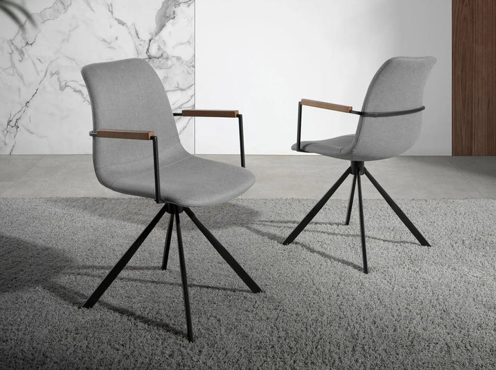 Donkergrijze stoffen draaistoel