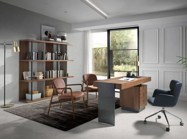 Sillón polipiel marrón y nogal - El Workshop - 