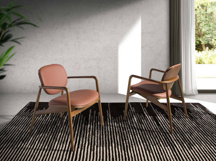 Sillón polipiel marrón y nogal - El Workshop - 