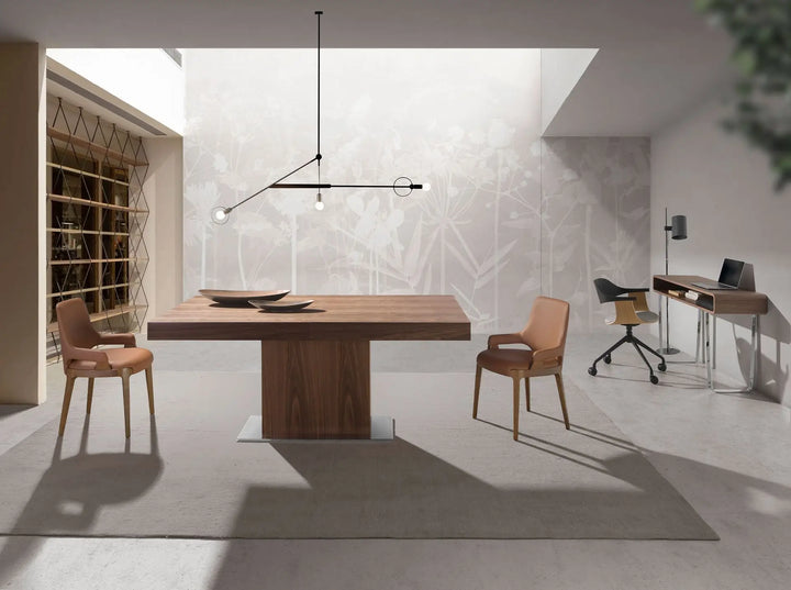 Draaibare bureaustoel in lichtgrijze stof en zwart PVC