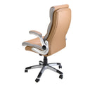 silla oficina giratoria polipiel marrón, vista 9