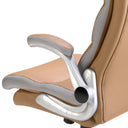 silla oficina giratoria polipiel marrón, vista 7