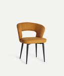 silla flagnac de tela color mostaza