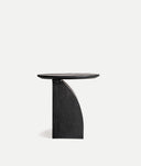 mesa auxiliar annika de madera negra artesanal