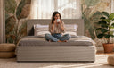 cama + sommier gris líneas, vista 2