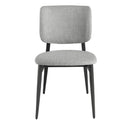 silla tela gris claro, vista 3