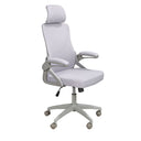 Silla oficina giratoria tela gris
