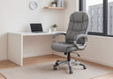 Silla oficina giratoria polipiel gris