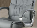 silla oficina giratoria polipiel gris, vista 2
