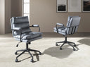 Swivel office chair, gray fabric