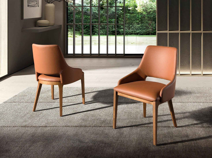 Silla polipiel marrón - Silla - El Workshop-54 x 61 x 83 Cm