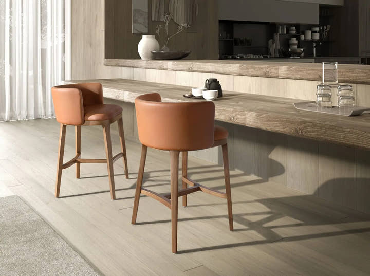 Taburete polipiel marrón - Taburete - El Workshop - marron - anaranjado