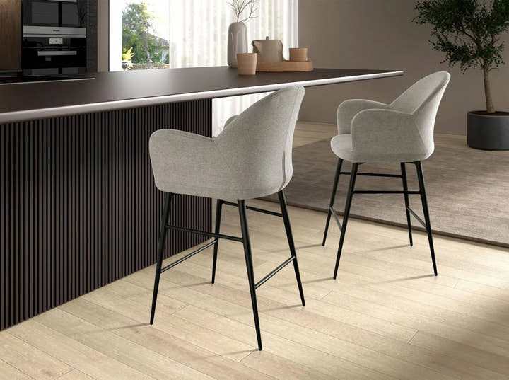 Taburete tela gris claro - Taburete - El Workshop - gris - claro