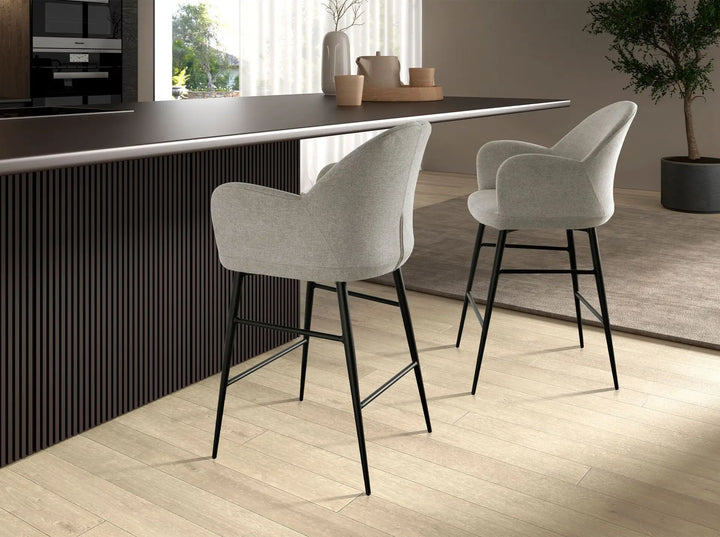 Taburete tela gris claro - Taburete - El Workshop - gris - claro