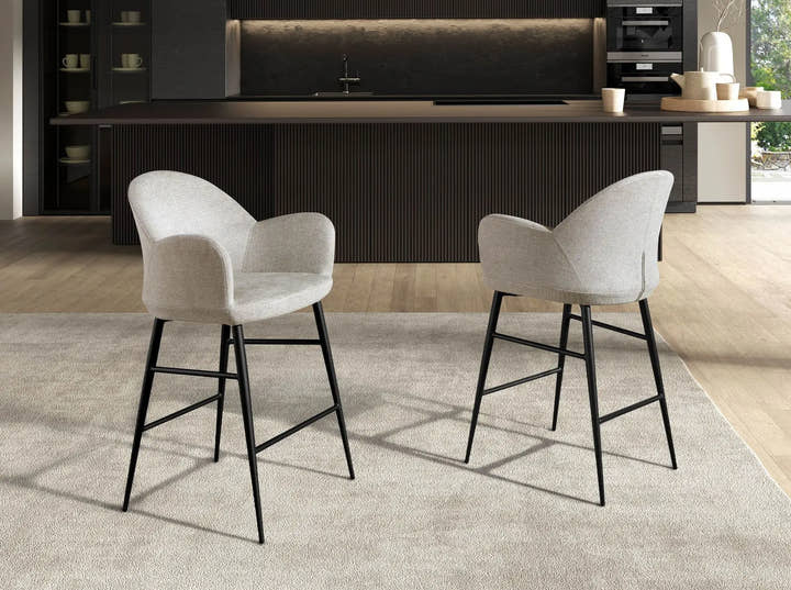 Taburete tela gris claro - Taburete - El Workshop - gris - claro