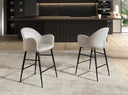 Light grey fabric stool