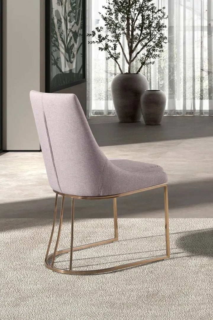 Grijze stoffen stoel