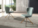 Silla giratoria polipiel verde claro