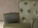 silla giratoria polipiel verde oscuro