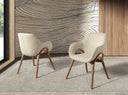 Silla tela beige