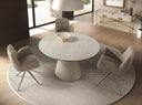 Silla giratoria tela beige - Silla - El Workshop-61 x 63 x 84 Cm