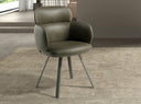Silla giratoria polipiel verde oliva - Silla - El Workshop-59 x 66 x 84 Cm