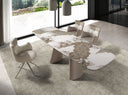 Silla giratoria polipiel blanco roto y greige - Silla - El Workshop-59 x 63 x 86 Cm