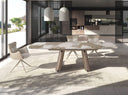 silla giratoria polipiel blanco roto y greige, vista 3