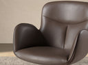 silla giratoria polipiel marrón chocolate
