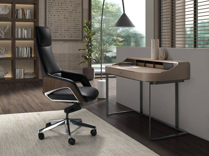 Silla oficina giratoria polipiel negro - Sillas - El Workshop - negro