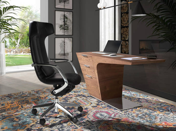 Silla oficina giratoria polipiel negro - Sillas - El Workshop - negro