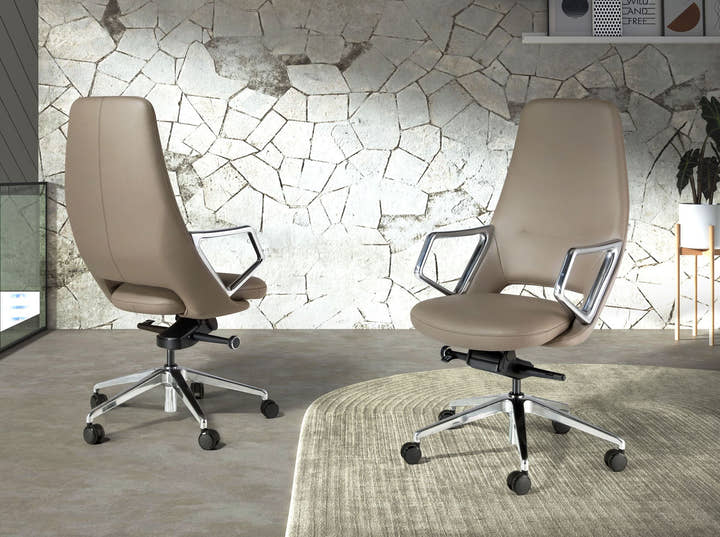 Silla oficina giratoria polipiel gris - Sillas - El Workshop - gris